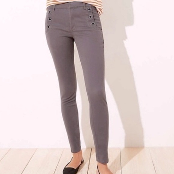 LOFT Sailor Sateen Pants. Size 8P. - Picture 4 of 9